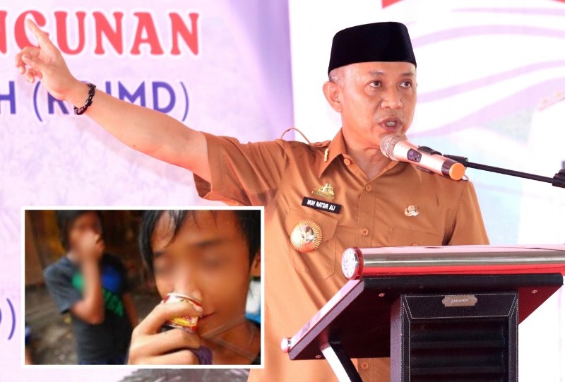 Ilustrasi Bupati Kepulauan Selayar, Muh. Ntasir Ali memberikan warning terkait fenomena "ngelem" dan "ngomix". (Foto/Grafis: kepulauanselayarkab.go.id)